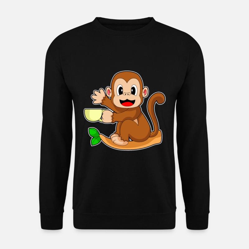 Monkey Mug - Unisex Sweatshirt - black