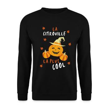 The Coolest Pumpkin - Unisex Sweatshirt - black - Front - Alina (178cm) & Michal (187cm)