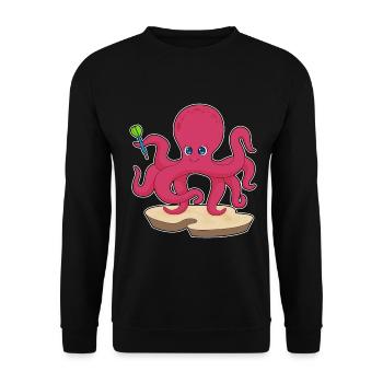 Krake Dart Dartpfeil - Unisex Pullover - Schwarz - Vorne - Alina (178cm) & Michal (187cm)