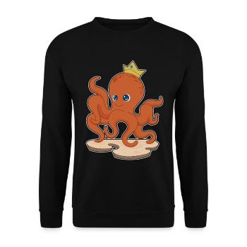 Couronne de pieuvre - Sweat-shirt Unisexe - noir - Devant - Alina (178cm) & Michal (187cm)
