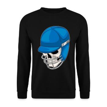 Totenkopf Cricket Helm - Unisex Pullover - Schwarz - Vorne - Alina (178cm) & Michal (187cm)