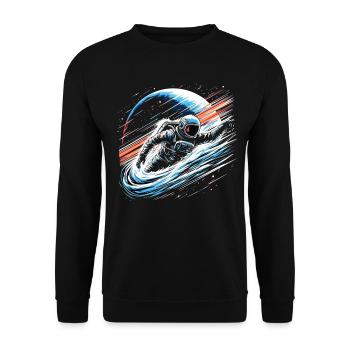 Astronaute Planète Espace - Sweat-shirt Unisexe - noir - Devant - Alina (178cm) & Michal (187cm)