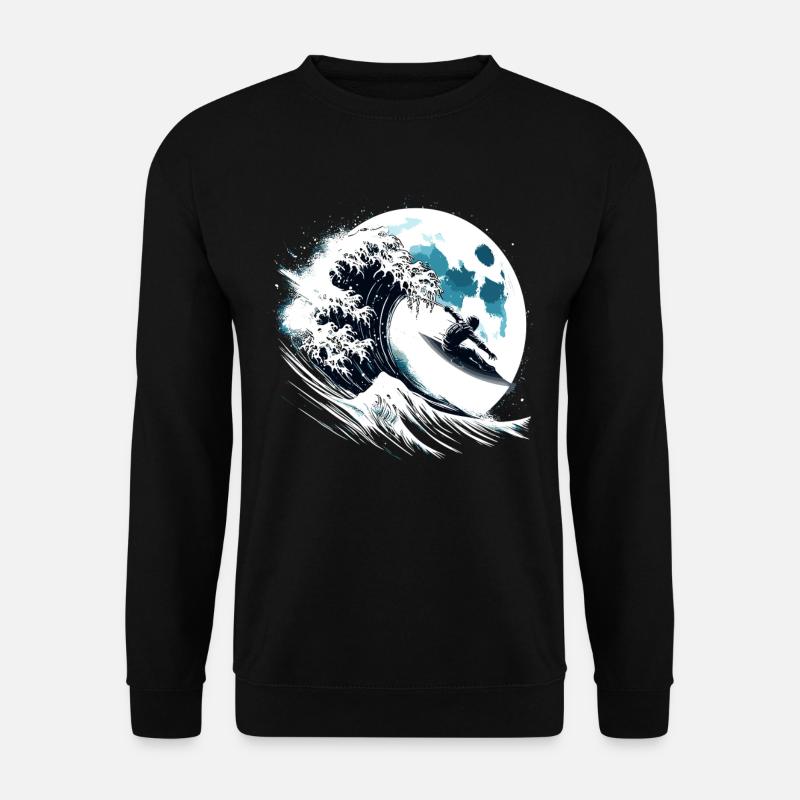 Astronaut Surfer Moon Surfer - Unisex Sweatshirt - black