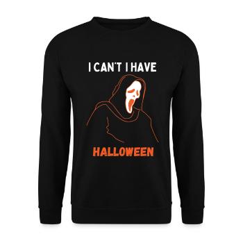 I Can't I Have Halloween - Unisex Sweatshirt - black - Front - Alina (178cm) & Michal (187cm)