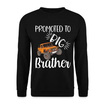 grand frère, Promu grand frère Cadeau - Sweat-shirt Unisexe - noir - Devant - Alina (178cm) & Michal (187cm)