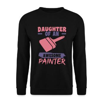 Maler Tochter - Unisex Pullover - Schwarz - Vorne - Alina (178cm) & Michal (187cm)