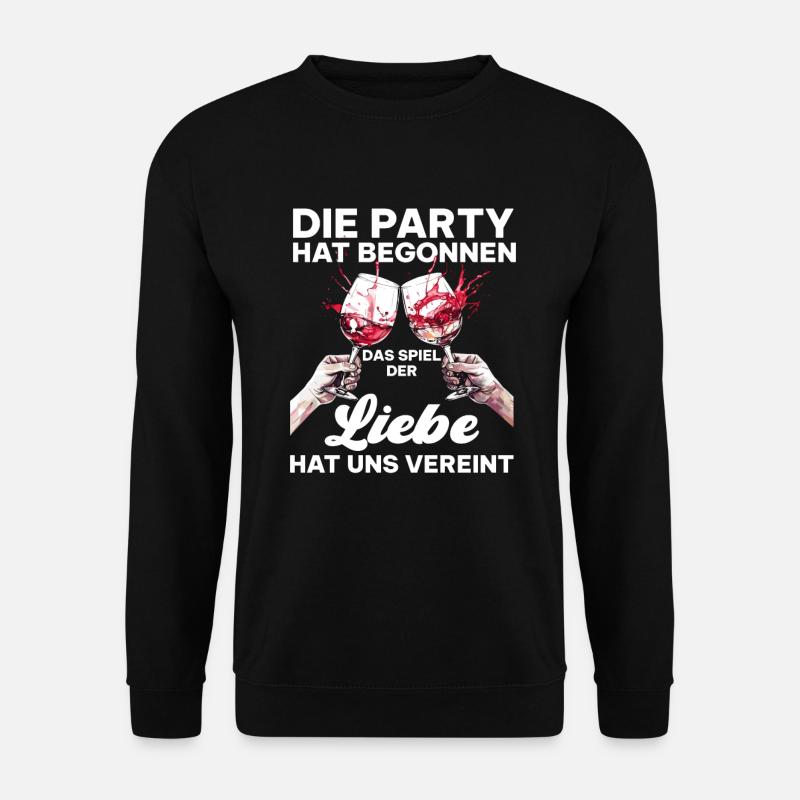 Junggesellenabschied Hochzeit Liebe Spruch - Unisex Pullover - Schwarz