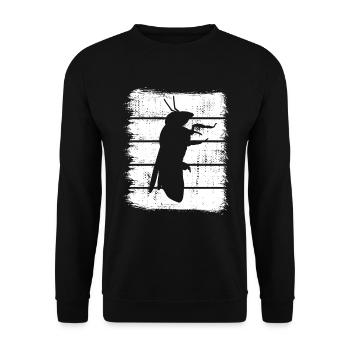 Croquis d’abeille - Sweat-shirt Unisexe - noir - Devant - Alina (178cm) & Michal (187cm)