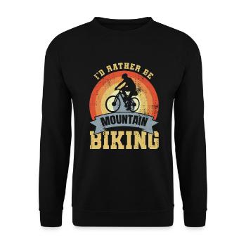 Dicton vintage du VTT - Sweat-shirt Unisexe - noir - Devant - Alina (178cm) & Michal (187cm)