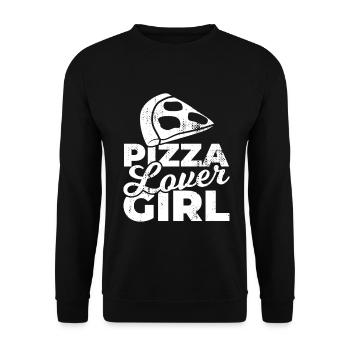 Pizza Girl - Unisex Sweatshirt - black - Front - Alina (178cm) & Michal (187cm)