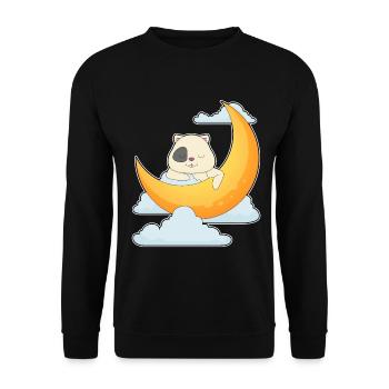 Hamster Moon - Unisex Sweatshirt - black - Front - Alina (178cm) & Michal (187cm)