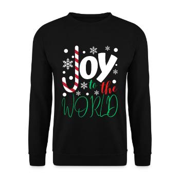 Joy in the world - Unisex Sweatshirt - black - Front - Alina (178cm) & Michal (187cm)