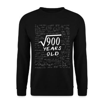30. Geburtstag 30 Jahre Quadratwurzel aus 900 - Unisex Pullover - Schwarz - Vorne - Alina (178cm) & Michal (187cm)