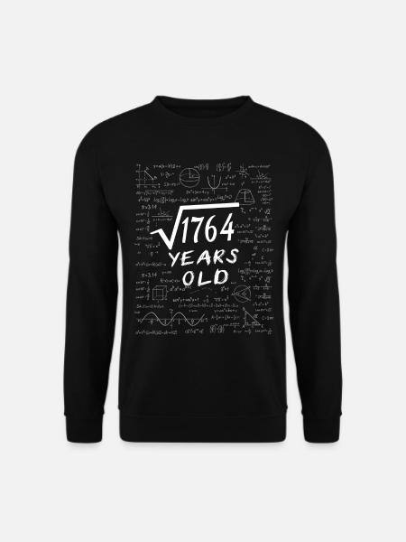 42 ° compleanno 42 anni radice quadrata di 1764 matematica - Felpa unisex - nero