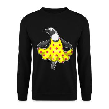 Pinguin Polka Dots Kleid - Unisex Pullover - Schwarz - Vorne - Alina (178cm) & Michal (187cm)