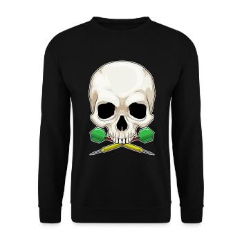 Fléchette tête de mort - Sweat-shirt Unisexe - noir - Devant - Alina (178cm) & Michal (187cm)
