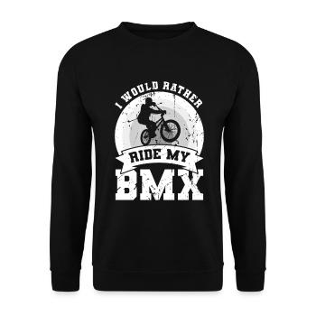 Je préfère faire du BMX - Sweat-shirt Unisexe - noir - Devant - Alina (178cm) & Michal (187cm)