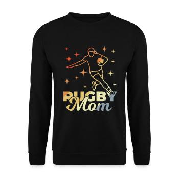 Rugby Mom - Unisex Sweatshirt - black - Front - Alina (178cm) & Michal (187cm)