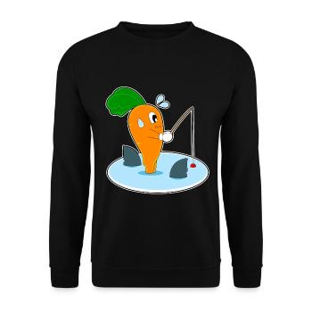 Pêche à la canne à pêche Carrot Angler - Sweat-shirt Unisexe - noir - Devant - Alina (178cm) & Michal (187cm)