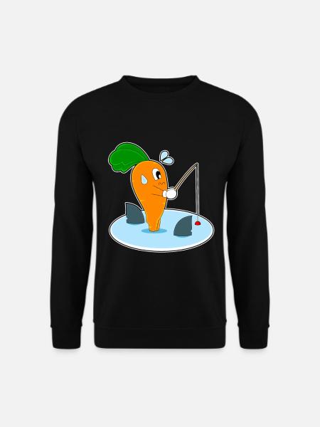 Pêche à la canne à pêche Carrot Angler - Sweat-shirt Unisexe - noir