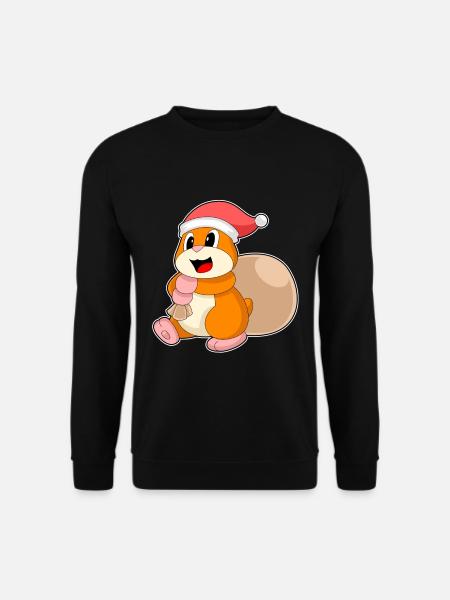 Hamster Christmas Christmas sack - Unisex Sweatshirt - black