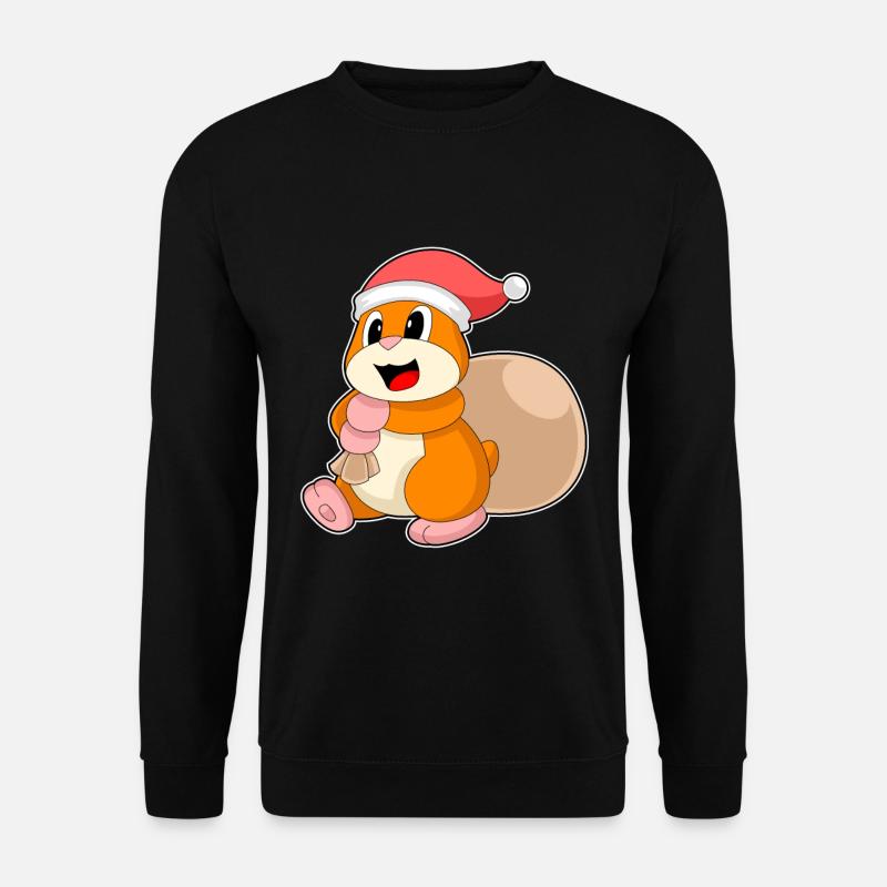 Hamster Weihnachten Sack - Unisex Pullover - Schwarz