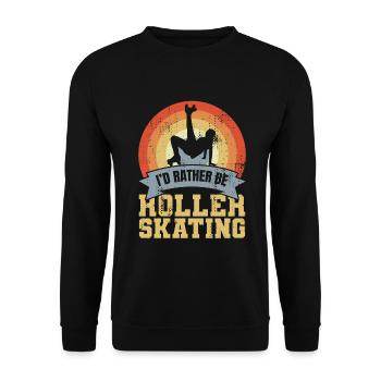 L’amour du patin à roulettes - Sweat-shirt Unisexe - noir - Devant - Alina (178cm) & Michal (187cm)