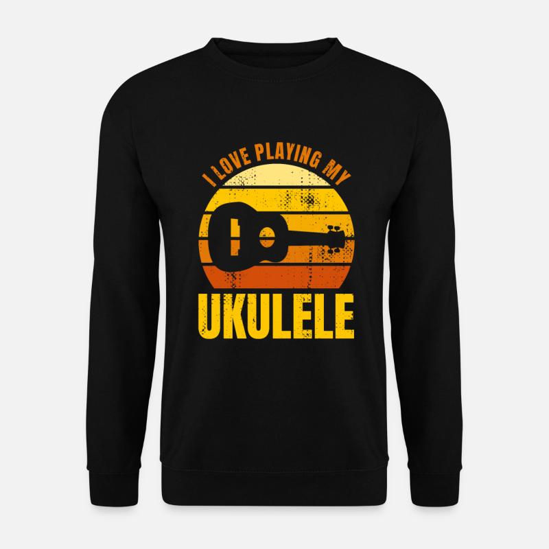 Motivational Ukulele Saying - Unisex Sweatshirt - black