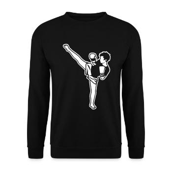 Kidboxer Boy - Unisex Sweatshirt - black - Front - Alina (178cm) & Michal (187cm)