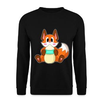 Biberon de lait pour bébé Fox - Sweat-shirt Unisexe - noir - Devant - Alina (178cm) & Michal (187cm)