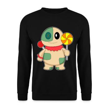 Voodoo Puppe Halloween Lutscher - Unisex Pullover - Schwarz - Vorne - Alina (178cm) & Michal (187cm)