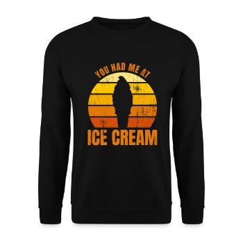Ice Cream Lovers - Unisex Sweatshirt - black - Front - Alina (178cm) & Michal (187cm)