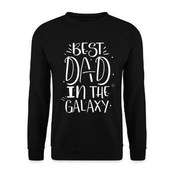 Best Dad in the Galaxy - Unisex Sweatshirt - black - Front - Alina (178cm) & Michal (187cm)