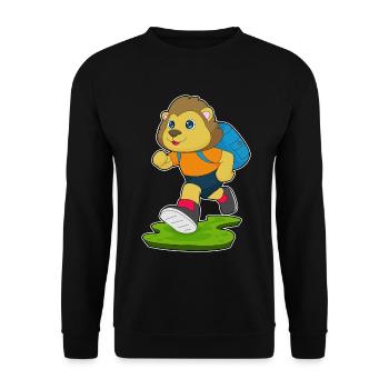 Randonnée à dos Lion Hiker - Sweat-shirt Unisexe - noir - Devant - Alina (178cm) & Michal (187cm)