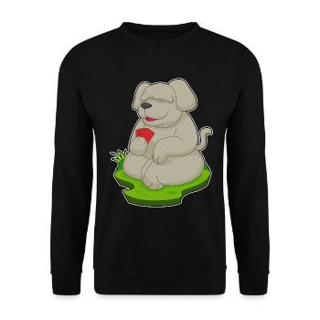 Hund Poker Pokerkarten - Unisex Pullover - Schwarz - Vorne - Alina (178cm) & Michal (187cm)