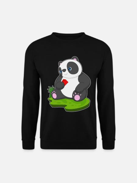 Panda Poker Pokerkarten - Unisex Pullover - Schwarz
