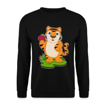 Pomme Tigre - Sweat-shirt Unisexe - noir - Devant - Alina (178cm) & Michal (187cm)