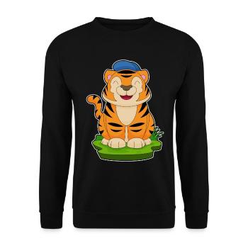École des Tigres pour les Élèves Casquettes - Sweat-shirt Unisexe - noir - Devant - Alina (178cm) & Michal (187cm)