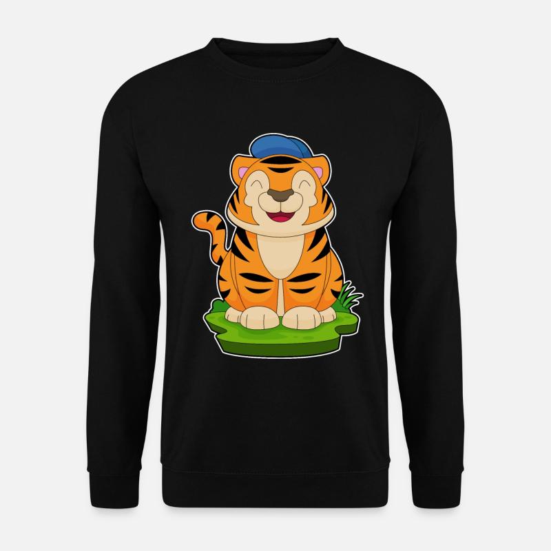 Tiger Schüler Cap Schule - Unisex Pullover - Schwarz