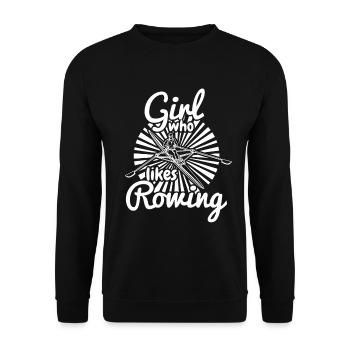 Fille qui aime ramer - Sweat-shirt Unisexe - noir - Devant - Alina (178cm) & Michal (187cm)