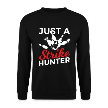 Just A Strike Hunter - Unisex Sweatshirt - black - Front - Alina (178cm) & Michal (187cm)