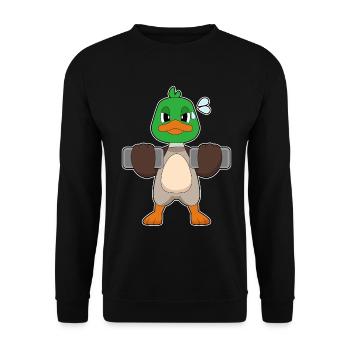Dumbbells Bodybuilding Canard - Sweat-shirt Unisexe - noir - Devant - Alina (178cm) & Michal (187cm)