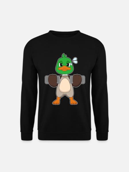 Dumbbells Bodybuilding Canard - Sweat-shirt Unisexe - noir
