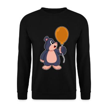 Ballon taupe - Sweat-shirt Unisexe - noir - Devant - Alina (178cm) & Michal (187cm)