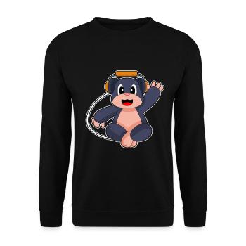 Musique casque Mole - Sweat-shirt Unisexe - noir - Devant - Alina (178cm) & Michal (187cm)
