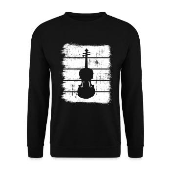 Violon - Sweat-shirt Unisexe - noir - Devant - Alina (178cm) & Michal (187cm)