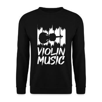 Musique de violon amusante - Sweat-shirt Unisexe - noir - Devant - Alina (178cm) & Michal (187cm)