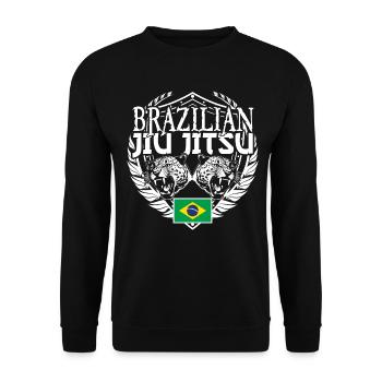 Brazilian Jiu Jitsu Brazilian Flag BJJ - Unisex Sweatshirt - black - Front - Alina (178cm) & Michal (187cm)