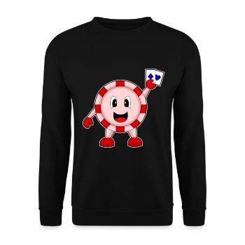 Poker Poker Jetons Cartes de poker - Sweat-shirt Unisexe - noir - Devant - Alina (178cm) & Michal (187cm)