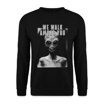 Nous marchons parmi vous Außerirdischer Außerirdisch - Sweat-shirt Unisexe - noir - Devant - Alina (178cm) & Michal (187cm)